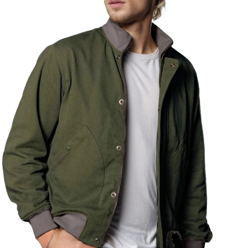 Herren Kurzblouson mit Stehkragen, verdeckter Druckknopfleiste und Rippbündchen Nord Taschen