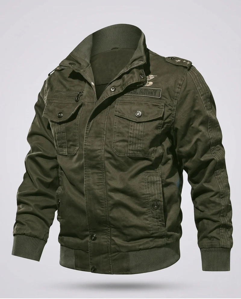 Herren isolierte Field Bomberjacke mit Teddy-Fleece-Futter und Klappentaschen Nord Taschen