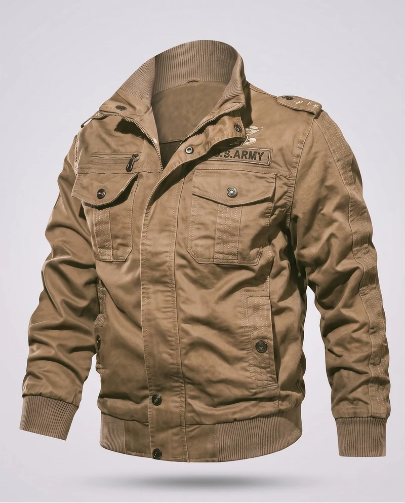 Herren isolierte Field Bomberjacke mit Teddy-Fleece-Futter und Klappentaschen Nord Taschen