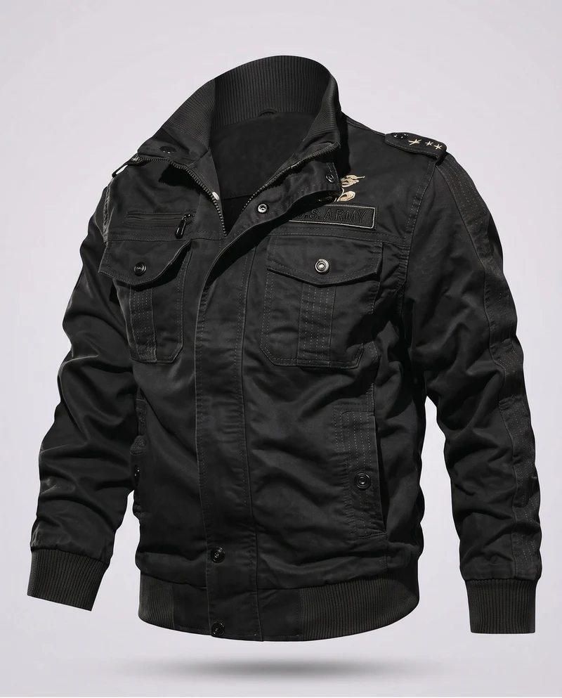 Herren isolierte Field Bomberjacke mit Teddy-Fleece-Futter und Klappentaschen Nord Taschen