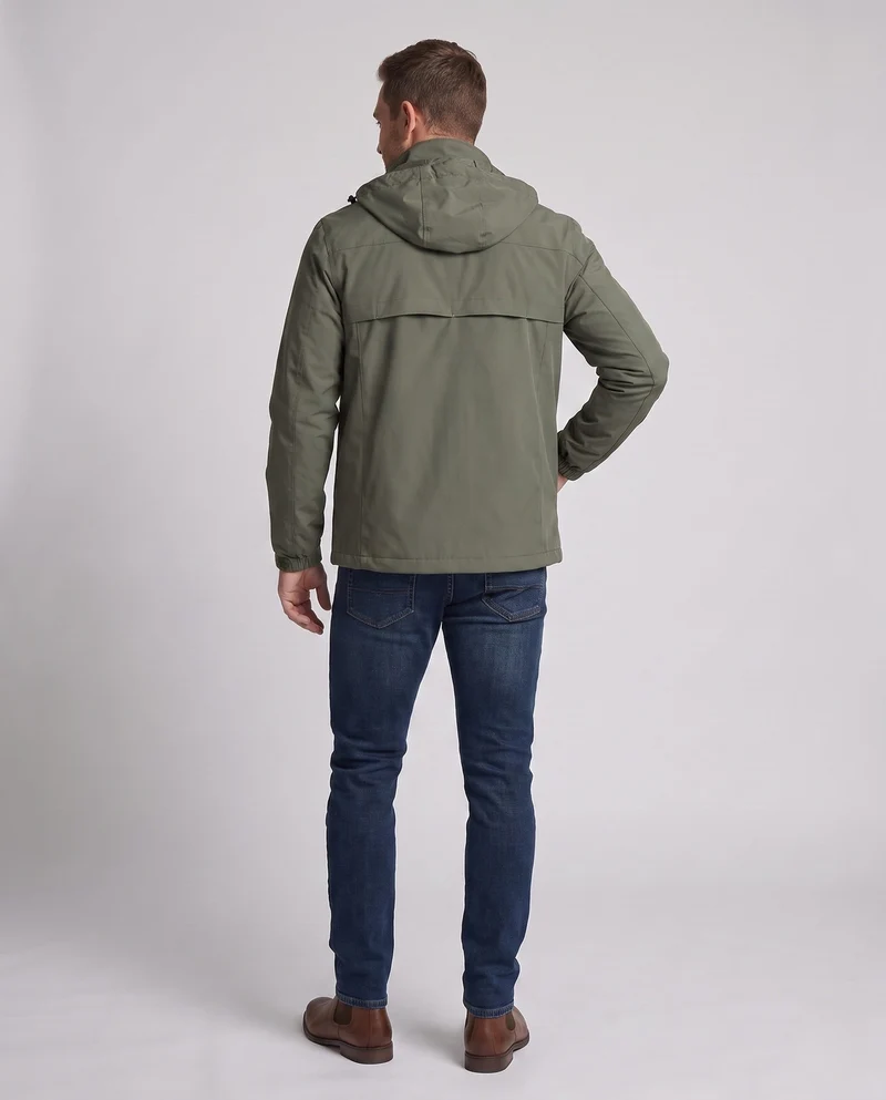 Leichte Utility-Jacke für Herren mit Kapuze, verdecktem Reißverschluss und Brusttasche Nord Taschen