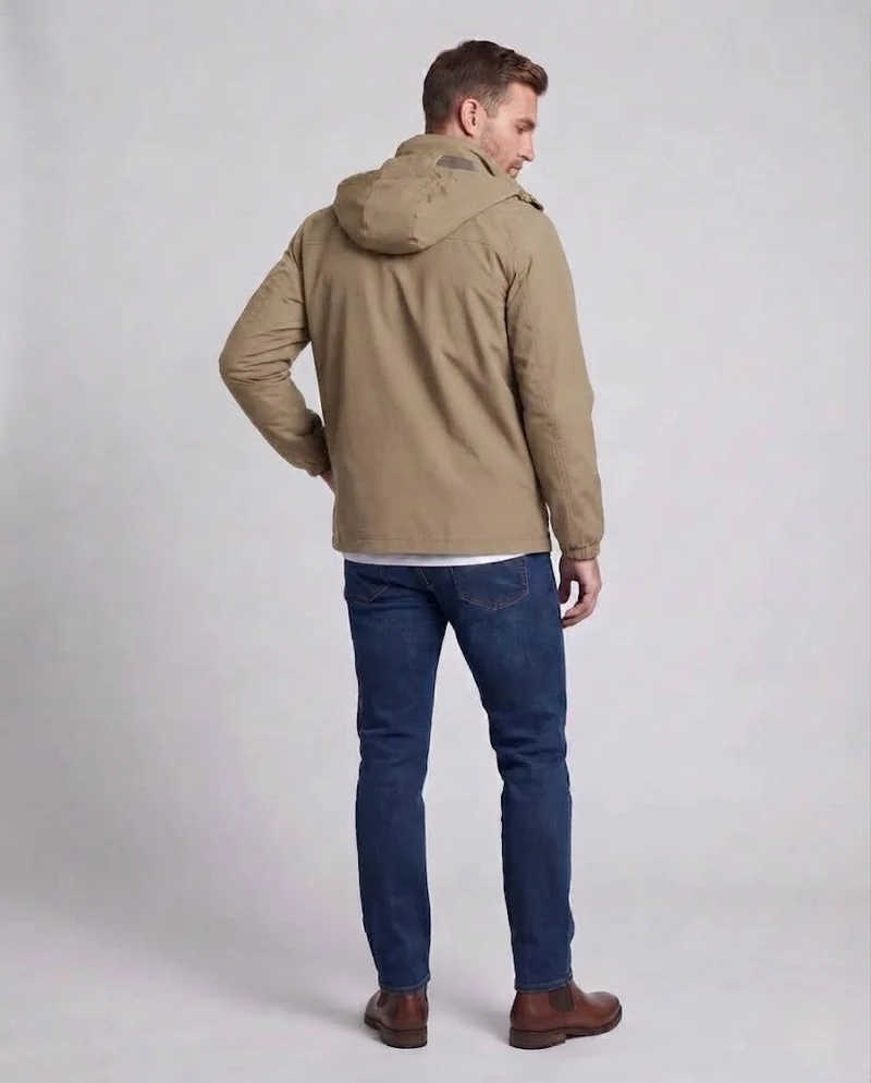 Herren Leichte Atmungsaktive Kapuzenjacke für den Outdoor-Bereich mit Brusttasche und Unsichtbarem Reißverschluss Nord Taschen