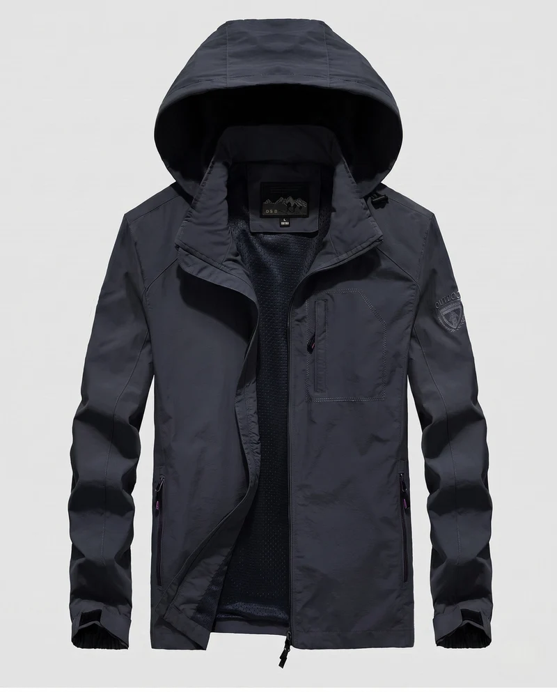 Leichter atmungsaktiver Feldjacke für Herren mit Kapuze und Mesh-Futter Nord Taschen