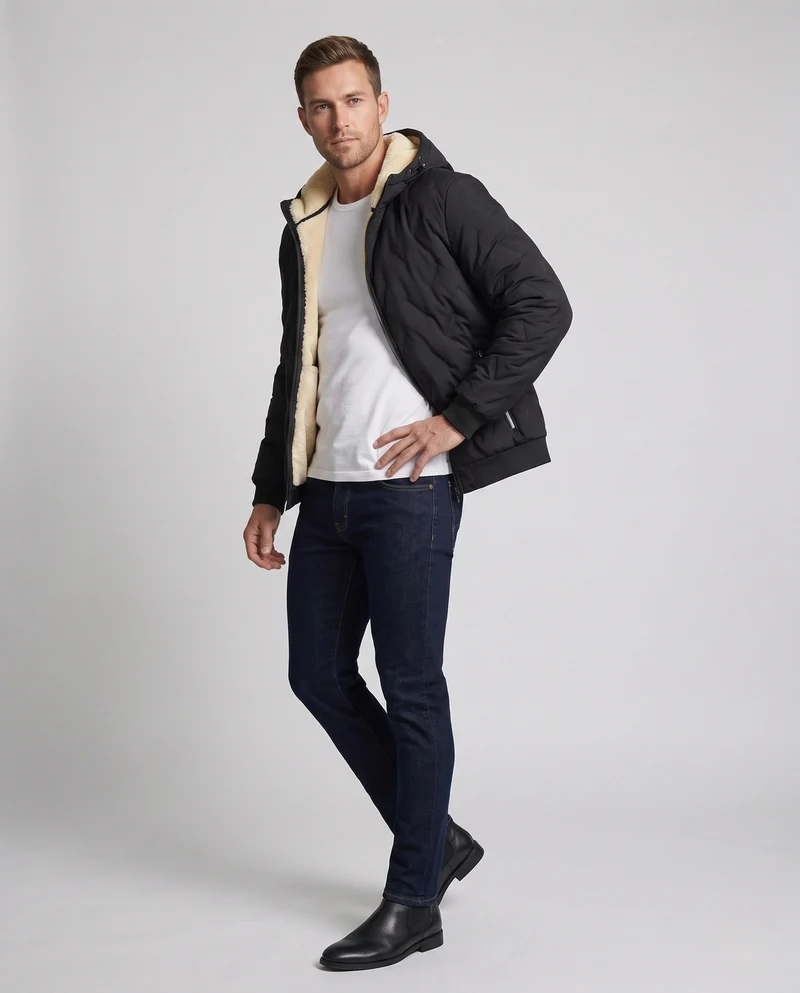 Herren Isolierte Kapuzenjacke Nord Taschen