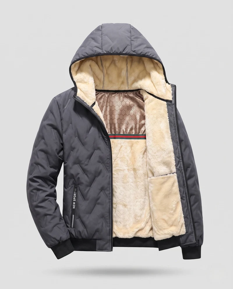 Herren Isolierte Kapuzenjacke Nord Taschen