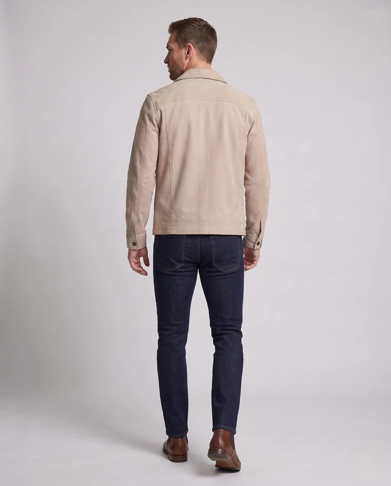 Herren Klassische Suedejacke Nord Taschen