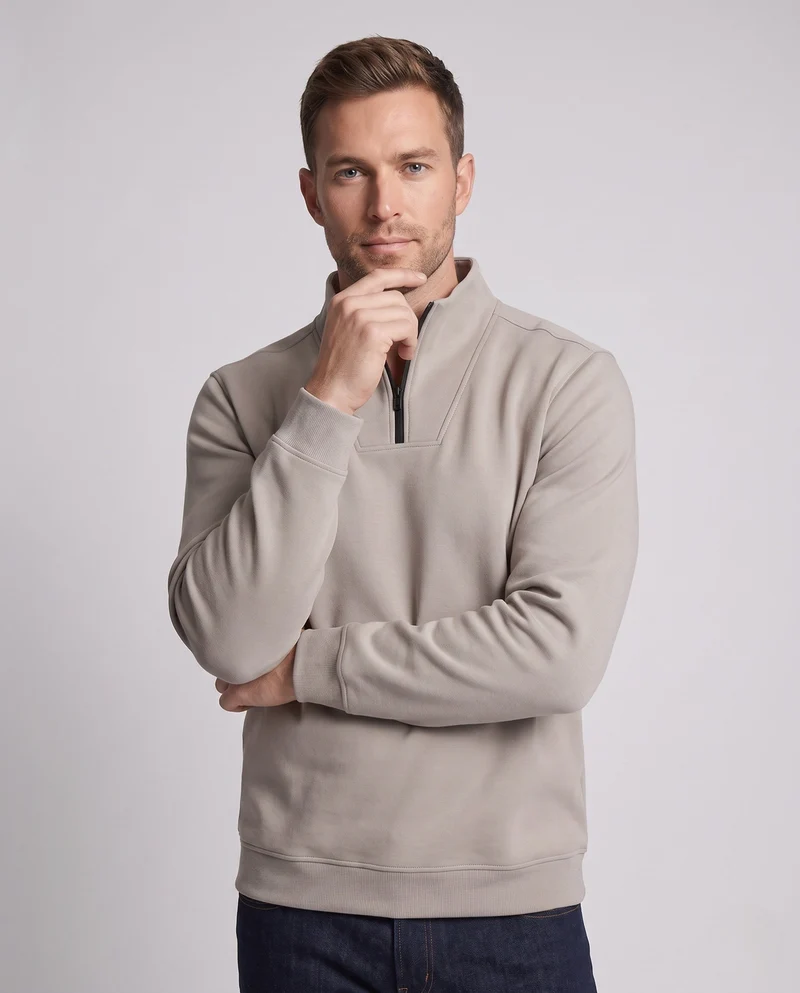 Herren Komfortabler Stehkragenpullover Nord Taschen