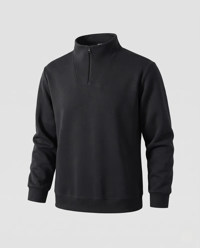 Herren Komfortabler Stehkragenpullover Nord Taschen