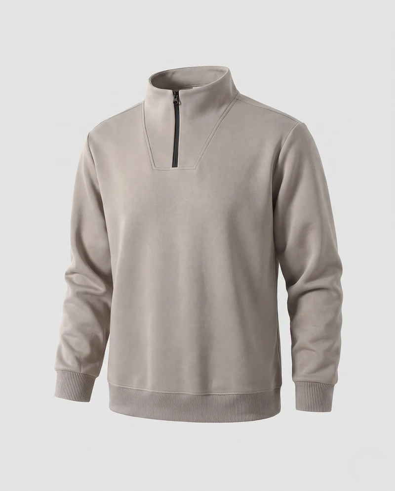 Herren Komfortabler Stehkragenpullover Nord Taschen