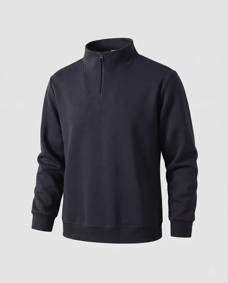 Herren Komfortabler Stehkragenpullover Nord Taschen