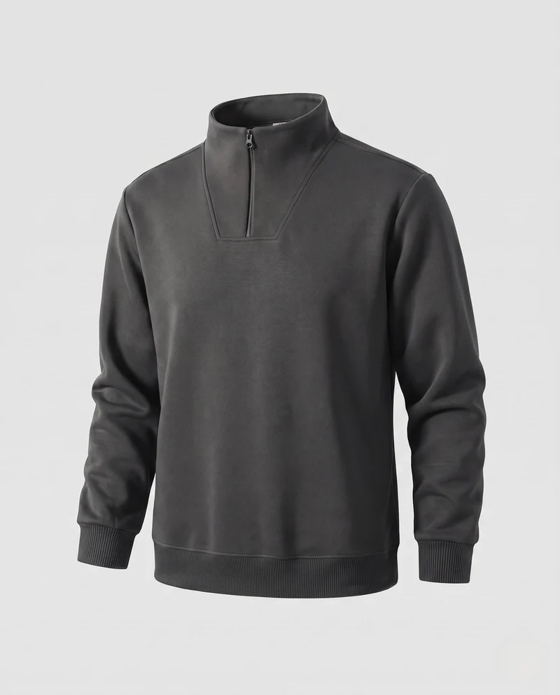 Herren Komfortabler Stehkragenpullover Nord Taschen