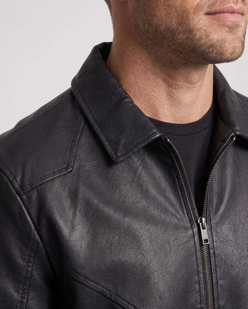 Herren Kunstlederjacke Nord Taschen