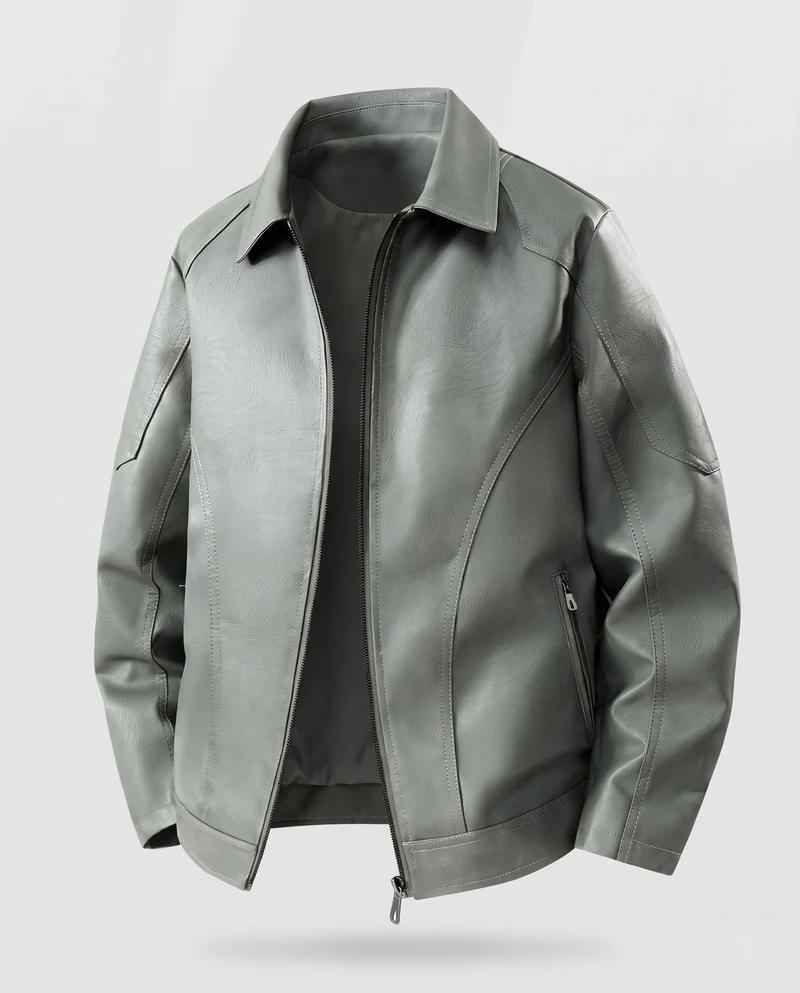 Herren Kunstlederjacke Nord Taschen