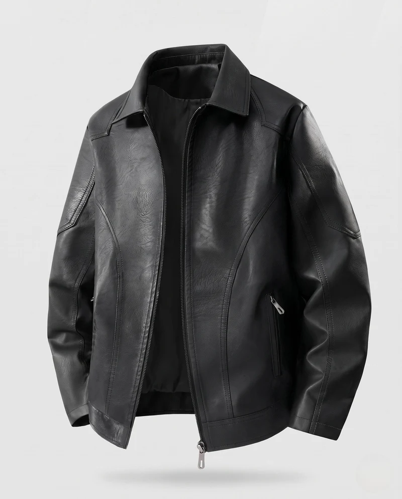 Herren Kunstlederjacke Nord Taschen