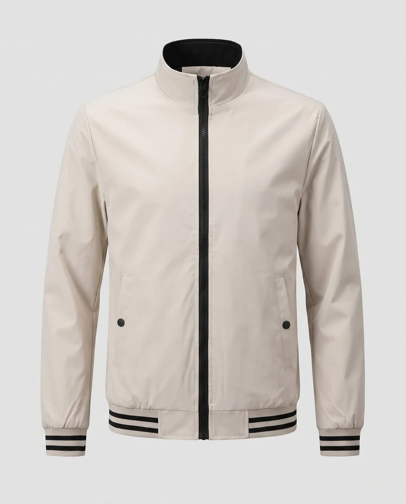 Herren Modische Übergangsjacke mit Stehkragen Nord Taschen