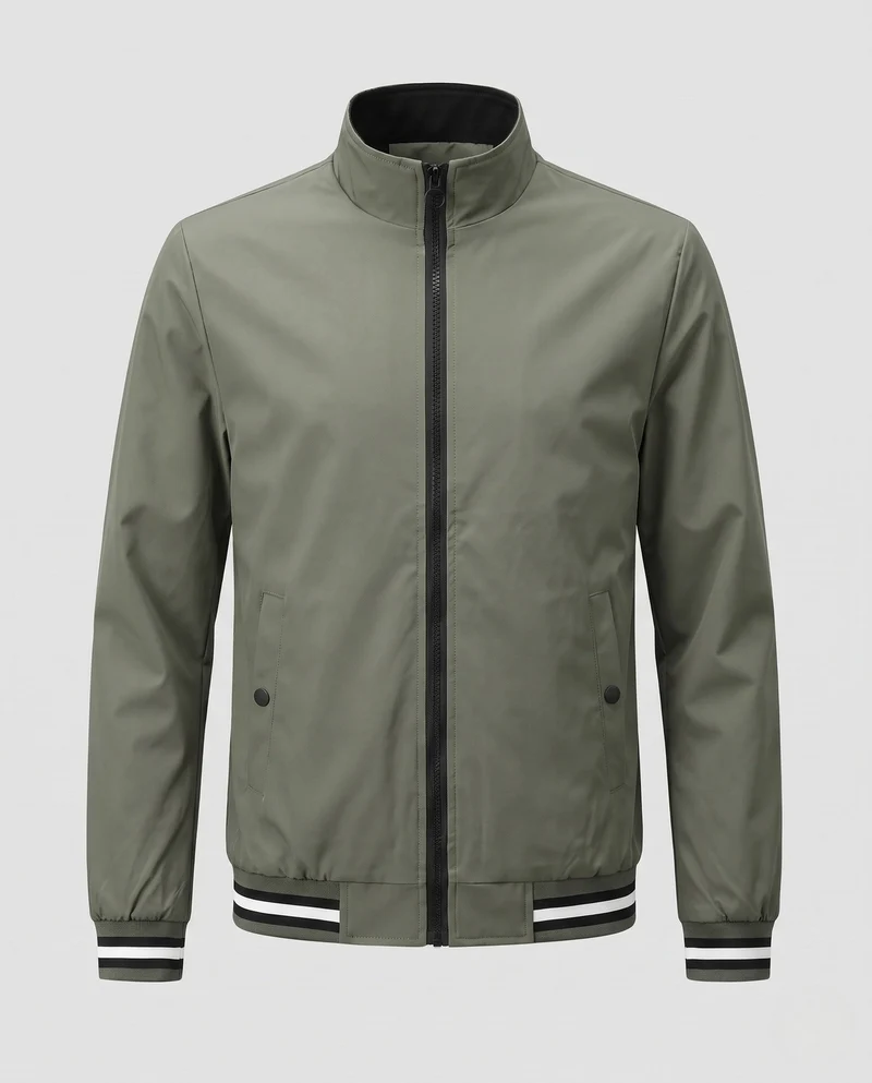 Herren Modische Übergangsjacke mit Stehkragen Nord Taschen