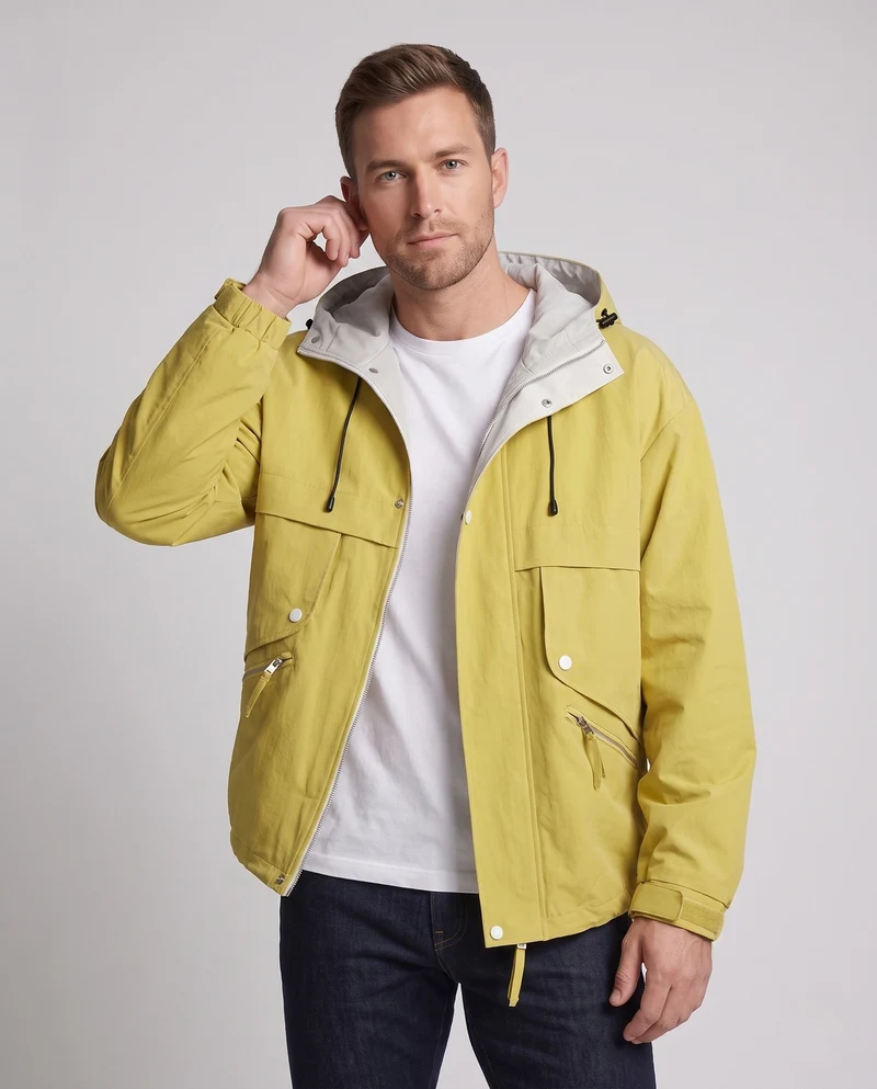 Herren Modische Übergangsjacke mit verstellbarem Kapuzenverschluss Nord Taschen