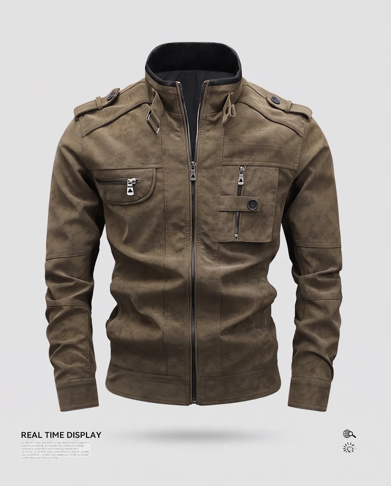 Herren Modische und strapazierfähige Freizeitjacke Nord Taschen
