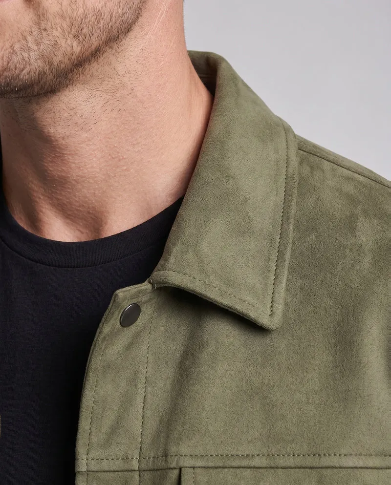 Herren Modische Wildlederjacke mit praktischen Taschen Nord Taschen