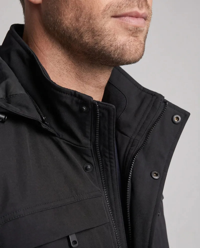 Funktionale Kapuzenjacke für Herren im Feldstil mit versteckter Reißverschlusstasche und verstellbaren Klettmanschetten Nord Taschen