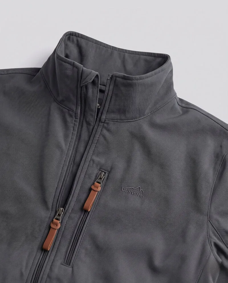 Herren Freizeit Softshell-Jacke mit einstellbarer Kapuze, Brustreißverschluss und Klettverschlüssen Nord Taschen