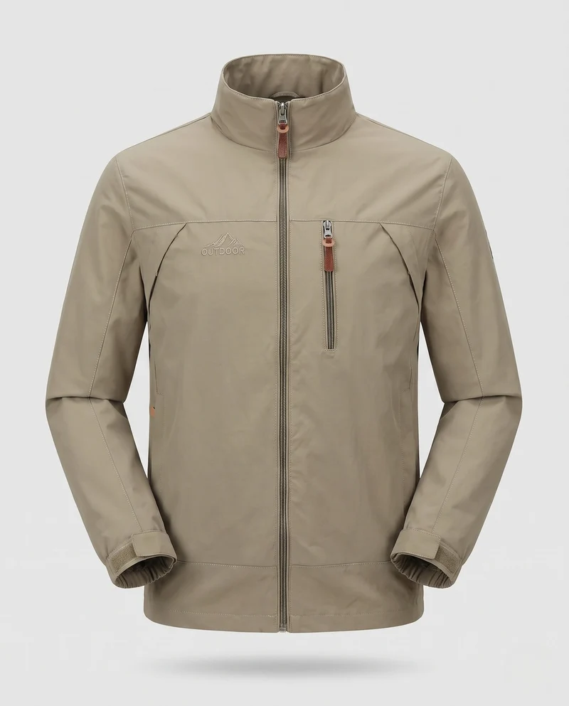 Herren Freizeit Softshell-Jacke mit einstellbarer Kapuze, Brustreißverschluss und Klettverschlüssen Nord Taschen