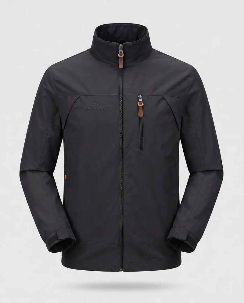 Herren Freizeit Softshell-Jacke mit einstellbarer Kapuze, Brustreißverschluss und Klettverschlüssen Nord Taschen