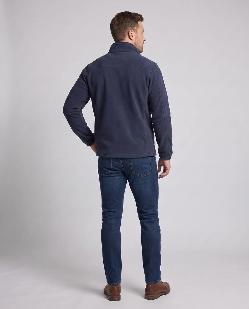 Herren Fleecejacke mit wärmender Innenseite, Stehkragen und Reißverschlusstaschen Nord Taschen