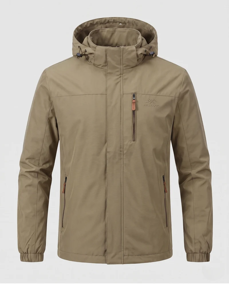 Leichte winddichte Herrenjacke mit wärmender Thermo-Innenausstattung und Brustreißverschlusstasche Nord Taschen