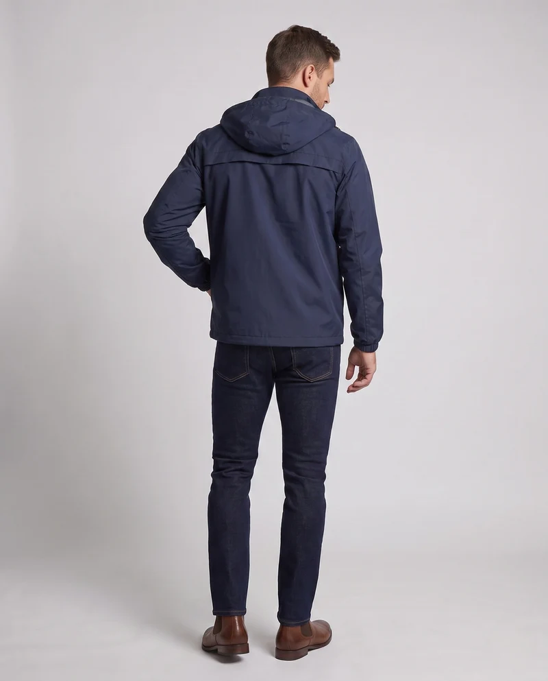 Herren leichte winddichte Jacke mit verstellbarem Sturmkapuze und elastischen Ärmelbündchen Nord Taschen