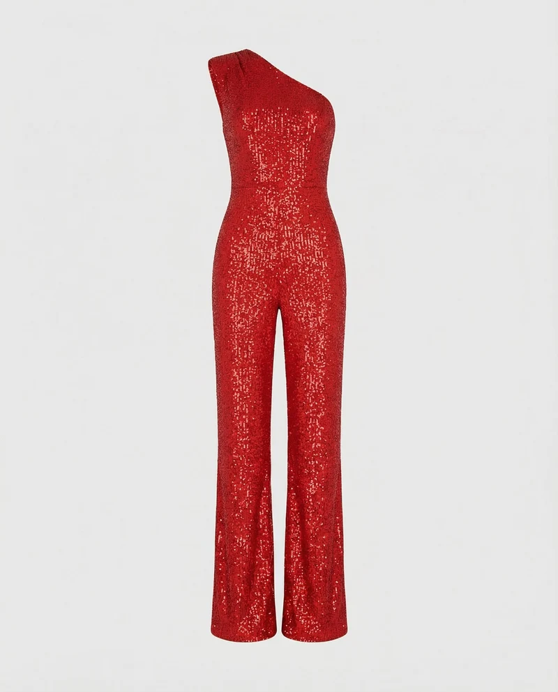 Moderner Pailletten Jumpsuit Damen Avellé