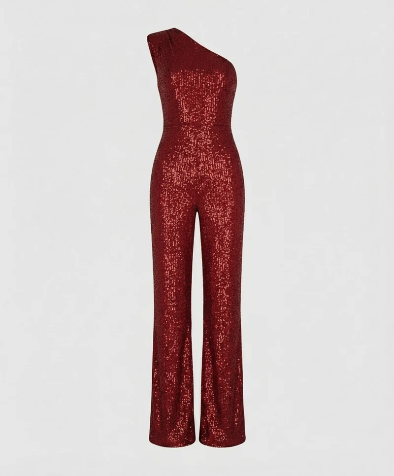 Moderner Pailletten Jumpsuit Damen Avellé