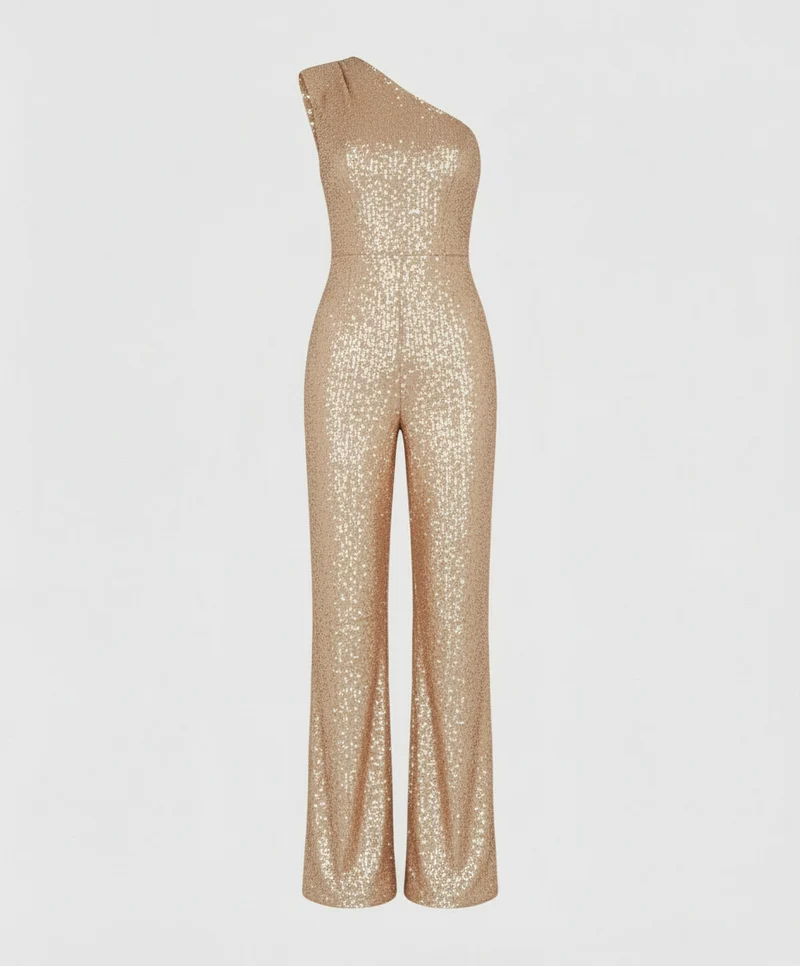 Moderner Pailletten Jumpsuit Damen Avellé