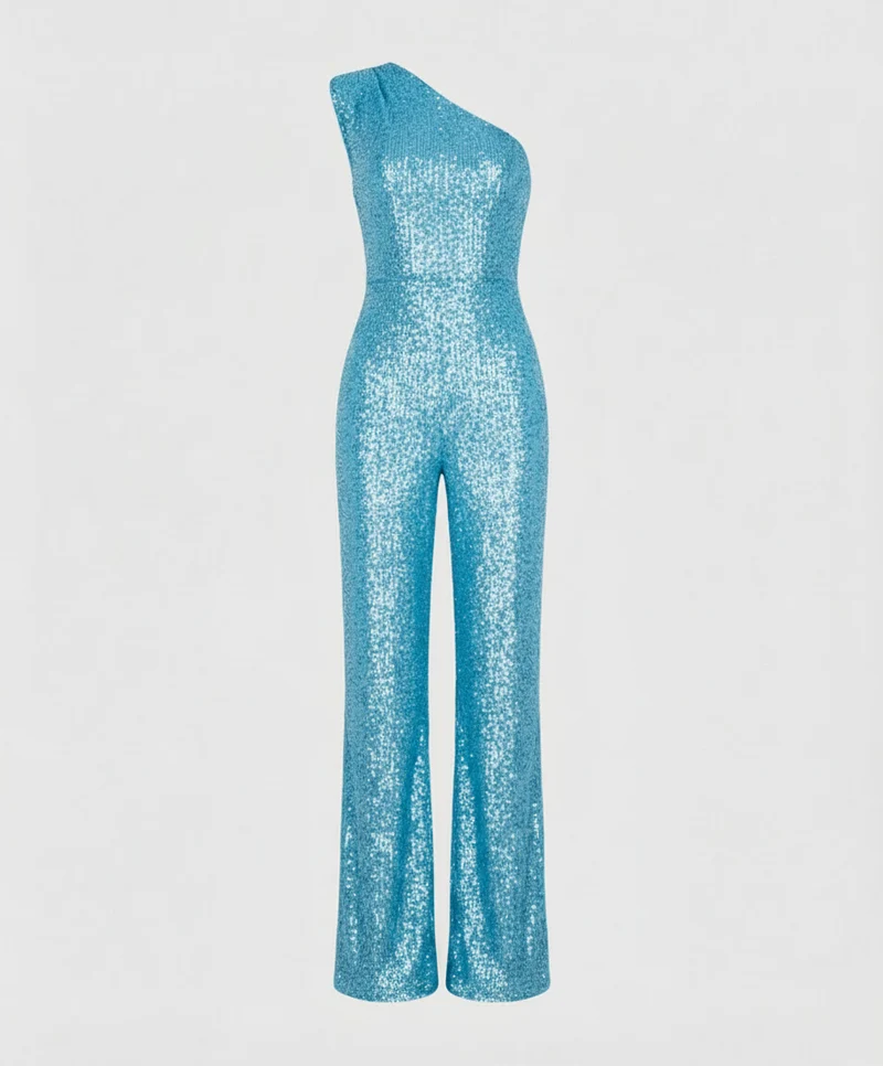 Moderner Pailletten Jumpsuit Damen Avellé