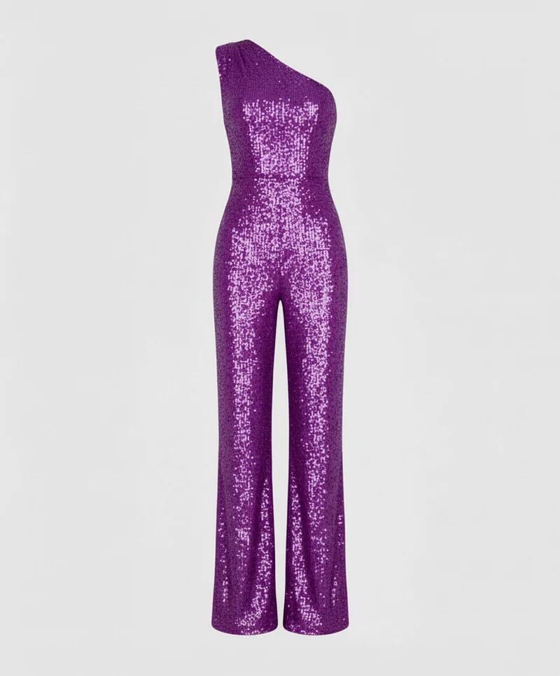 Moderner Pailletten Jumpsuit Damen Avellé