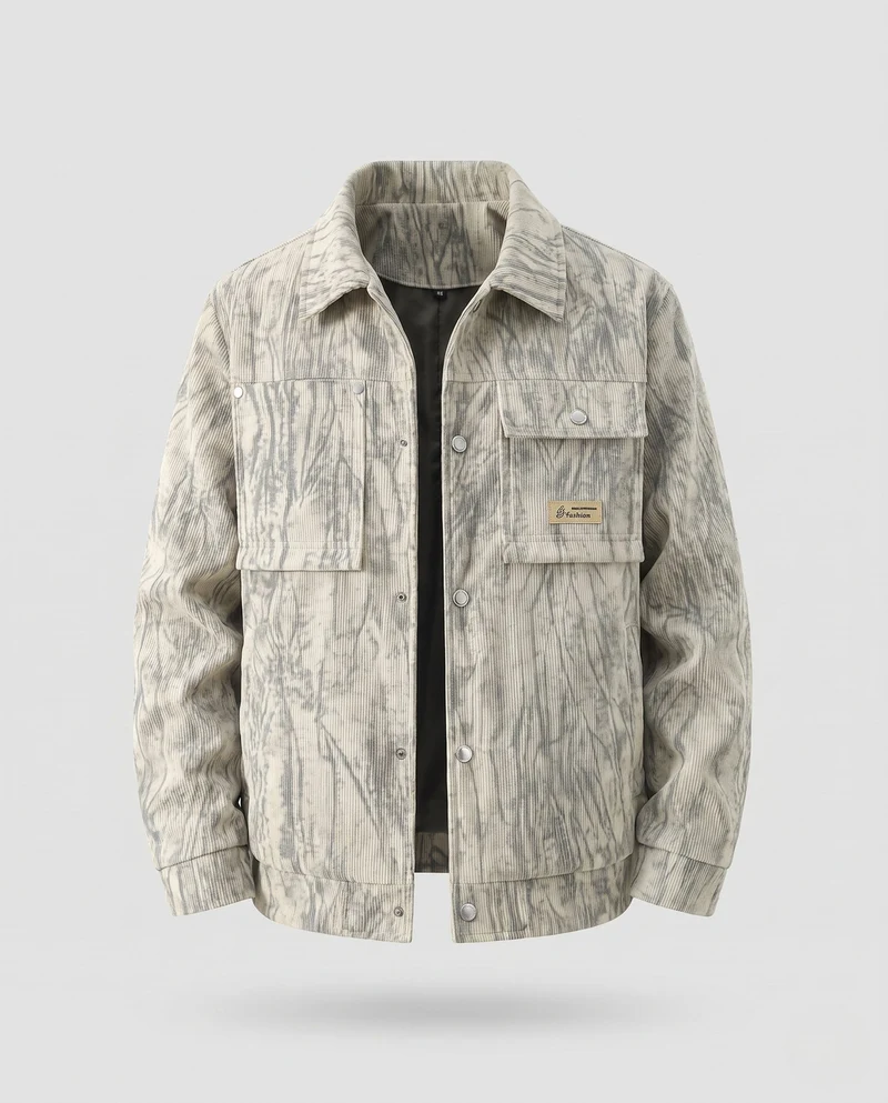 Herren Lässige Cordjacke Nord Taschen