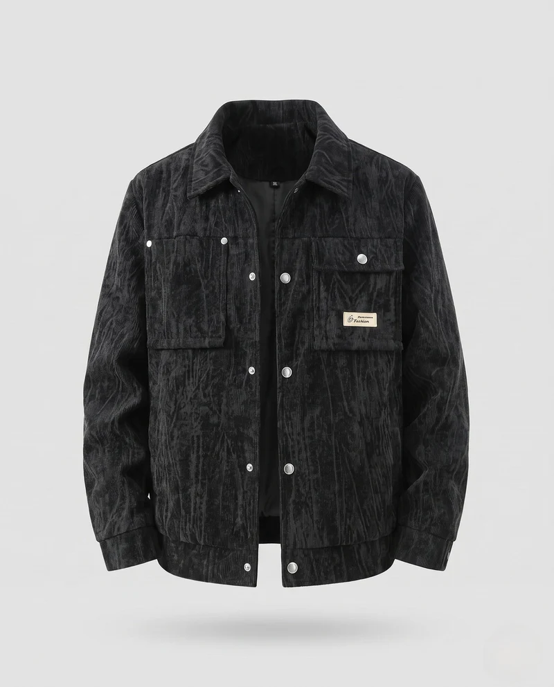 Herren Lässige Cordjacke Nord Taschen