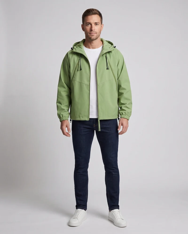 Herren Lässige Windjacke Nord Taschen