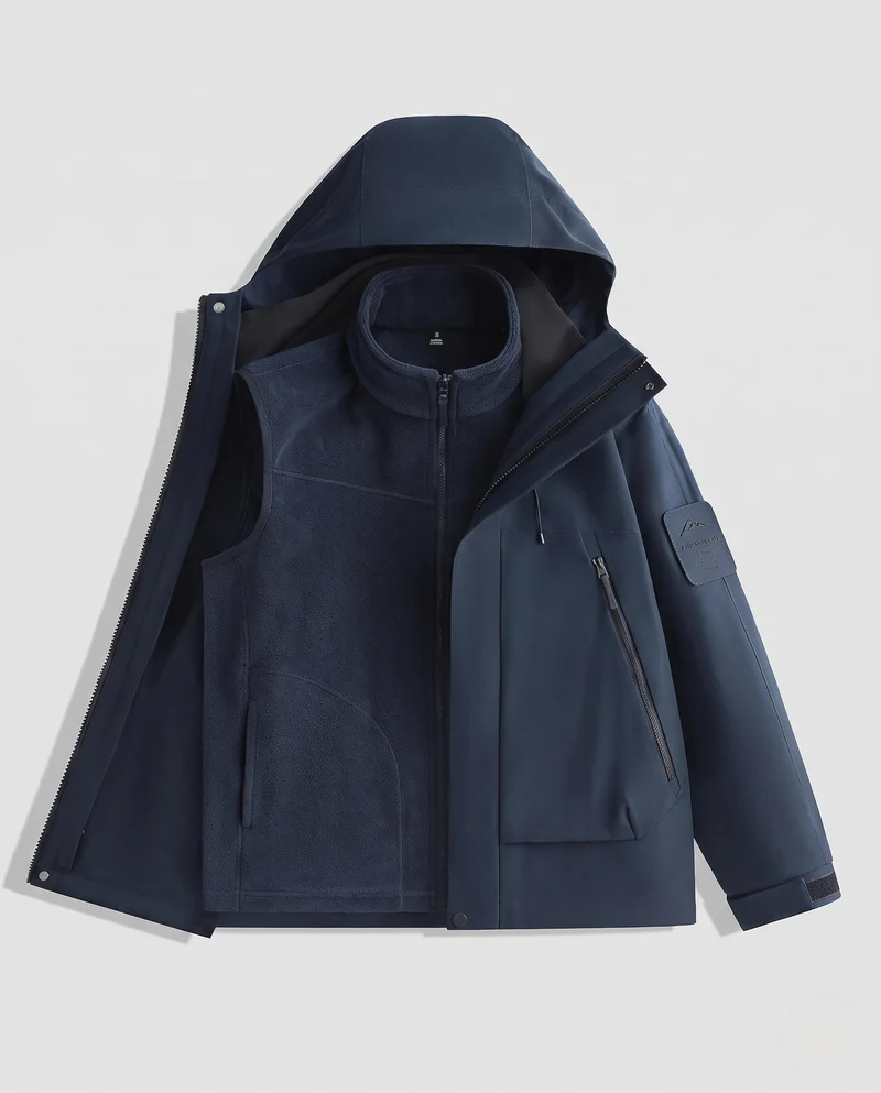 Herren Multifunktionale Hybridjacke Nord Taschen