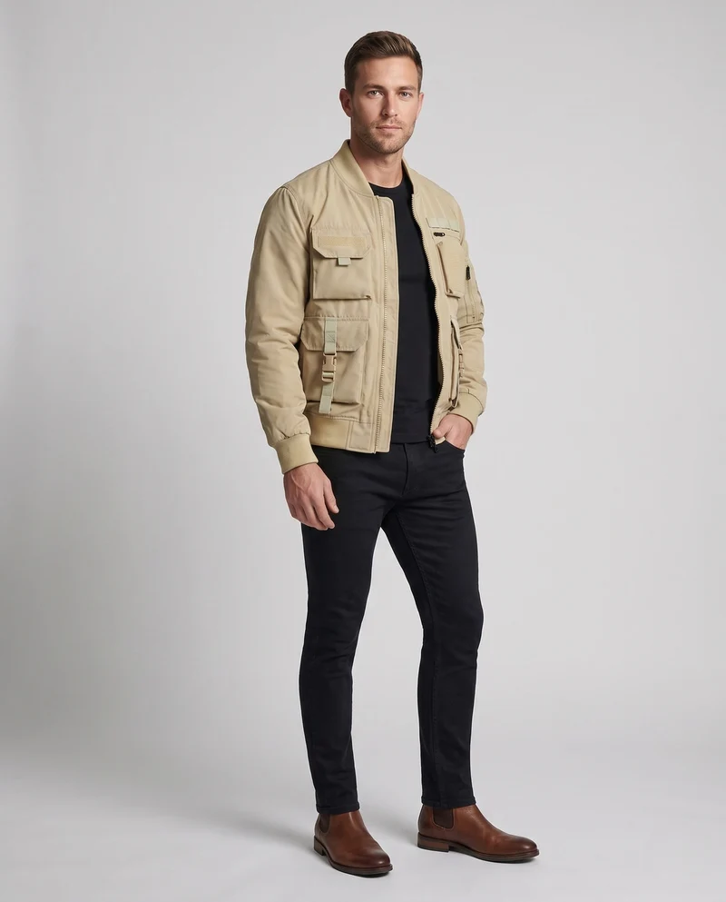 Herren Multifunktionale Utility-Jacke Nord Taschen