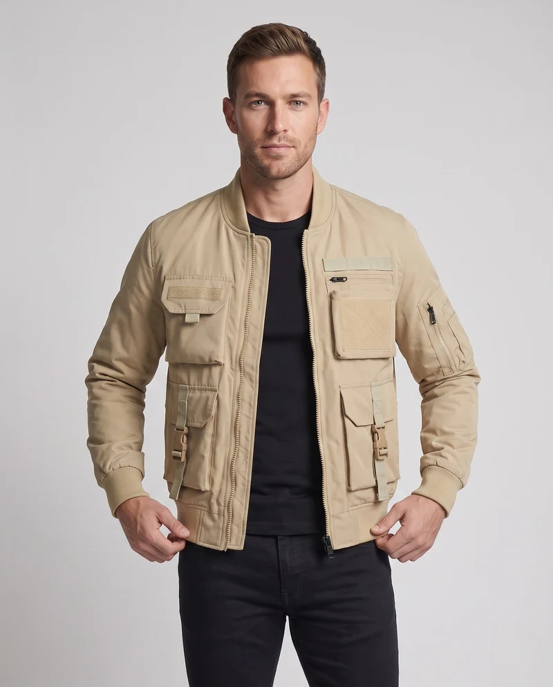 Herren Multifunktionale Utility-Jacke Nord Taschen