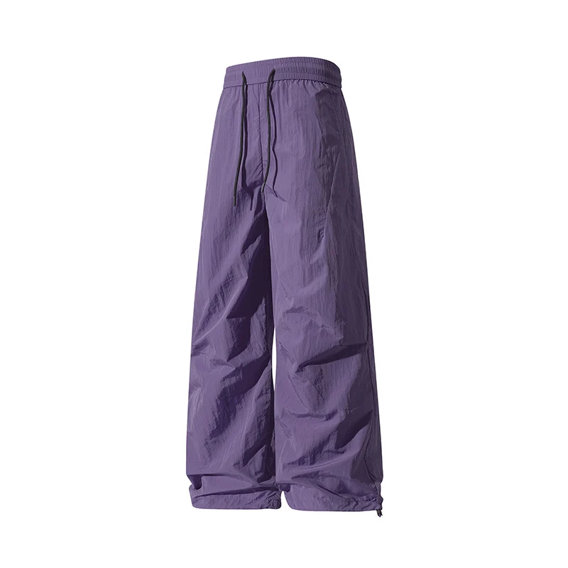 Unisex Weite technische Nylon-Hose mit Kordelzug und verstellbarem Saum Nord Taschen