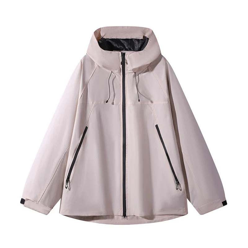 Unisex Wasserabweisende zweifarbige Softshell-Jacke mit Kapuze Nord Taschen