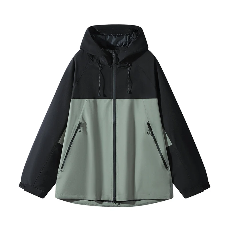Unisex Wasserabweisende zweifarbige Softshell-Jacke mit Kapuze Nord Taschen