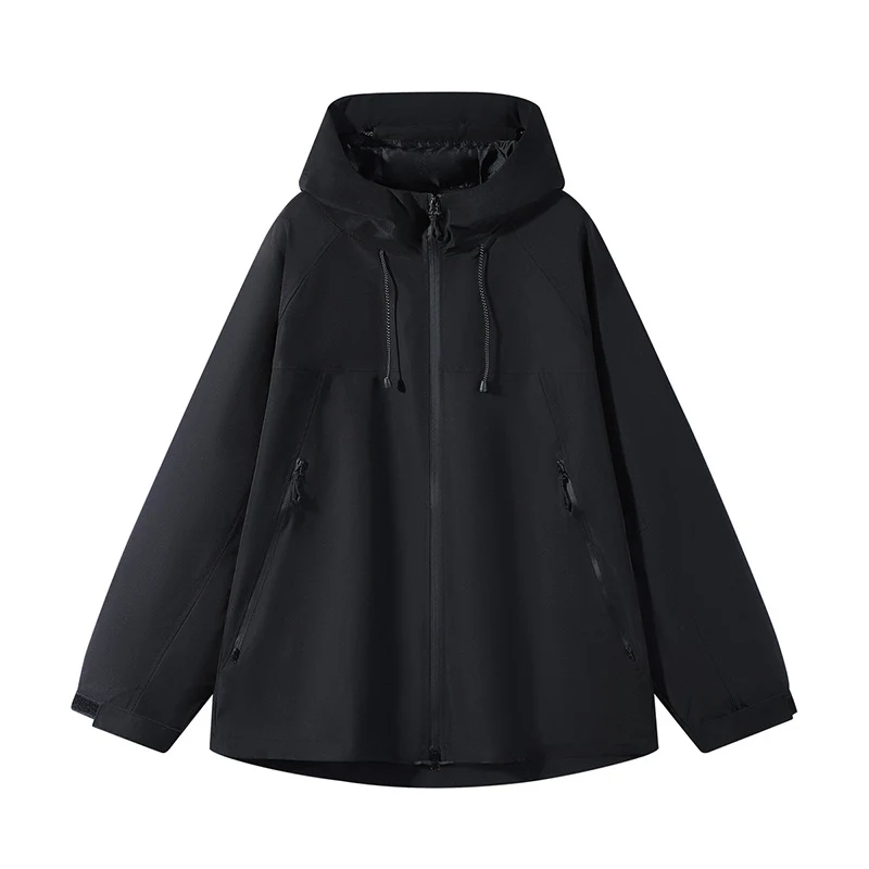 Unisex Wasserabweisende zweifarbige Softshell-Jacke mit Kapuze Nord Taschen
