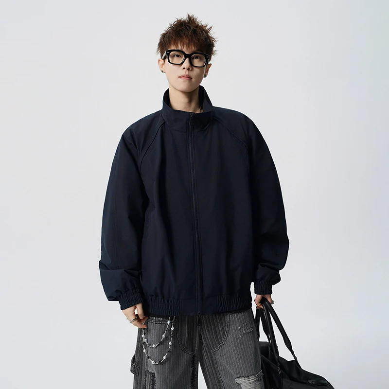 Unisex Oversized Windjacke mit Stehkragen und Raglanärmeln Nord Taschen