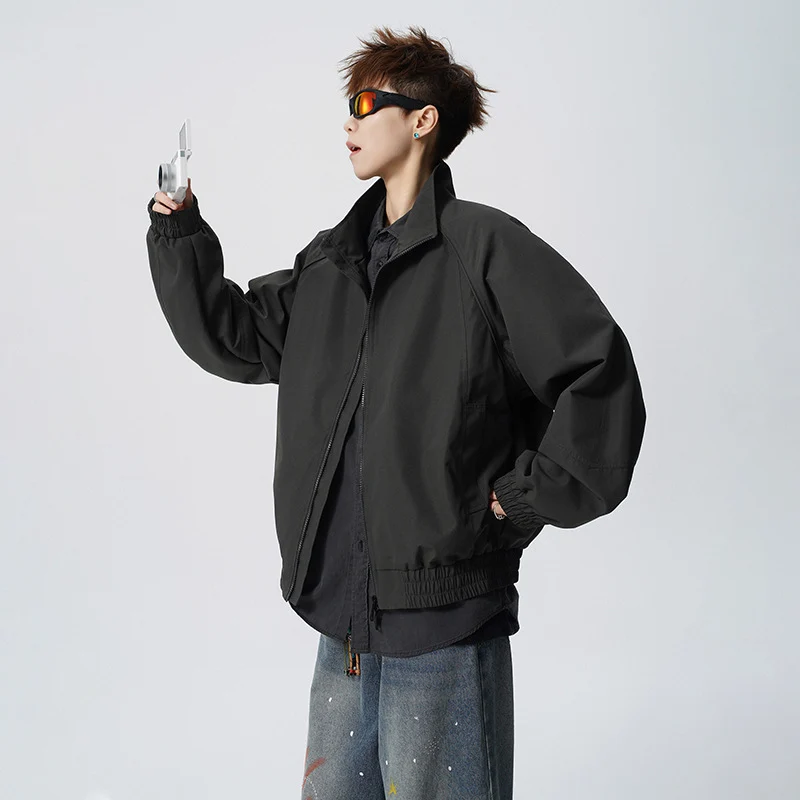 Unisex Oversized Windjacke mit Stehkragen und Raglanärmeln Nord Taschen