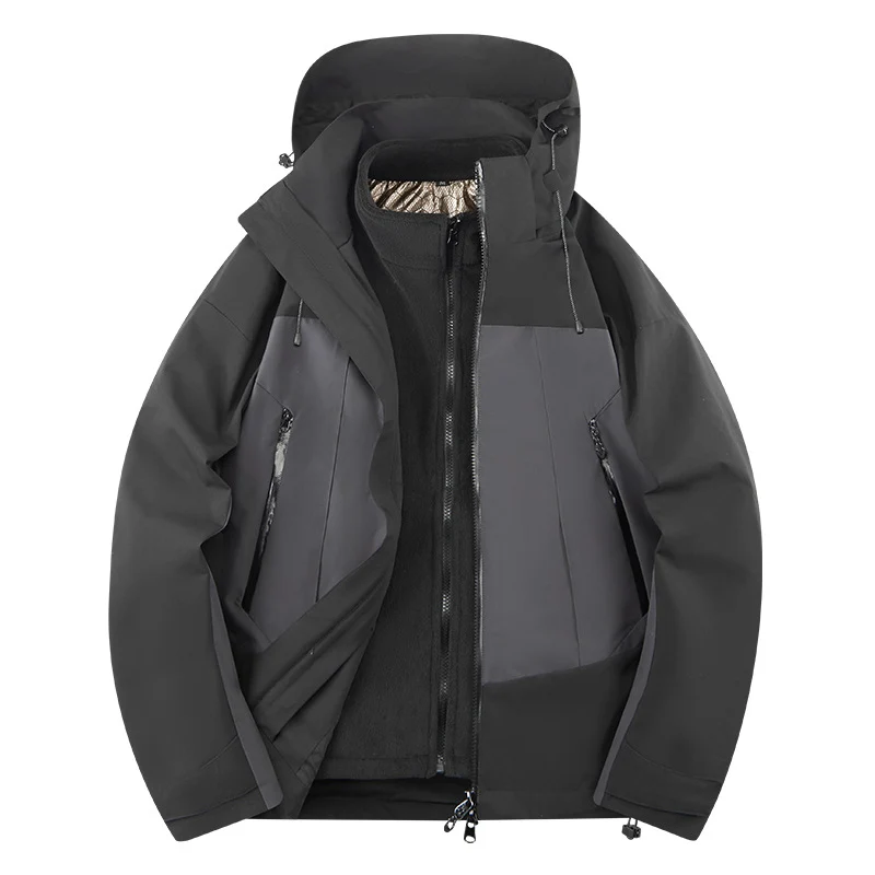 Herren zweilagige Softshell‑Outdoorjacke mit herausnehmbarem Fleece‑Innenlayer, wind‑ und wasserabweisend Nord Taschen