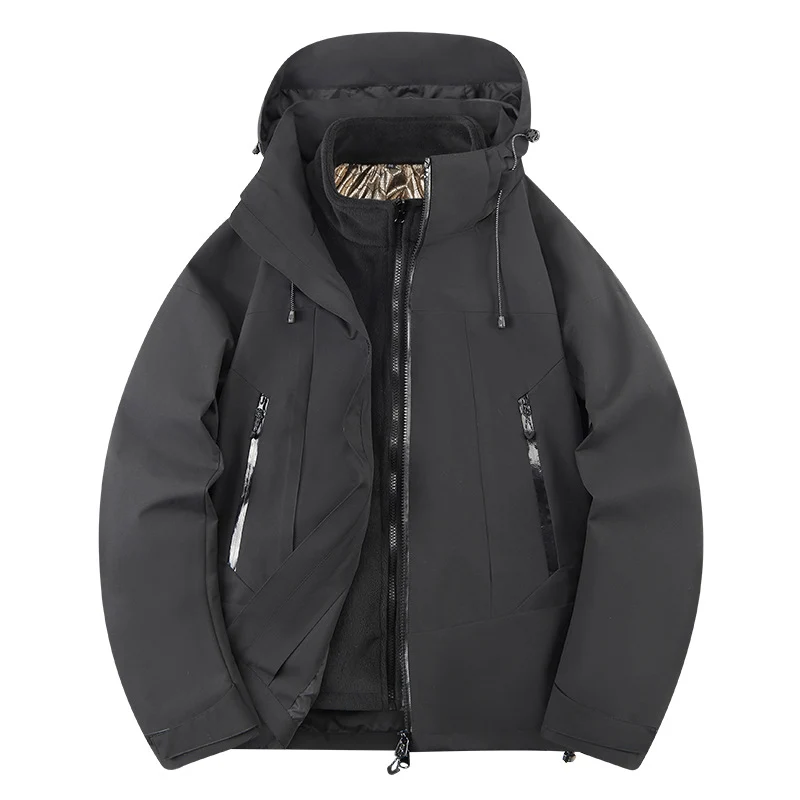 Herren zweilagige Softshell‑Outdoorjacke mit herausnehmbarem Fleece‑Innenlayer, wind‑ und wasserabweisend Nord Taschen