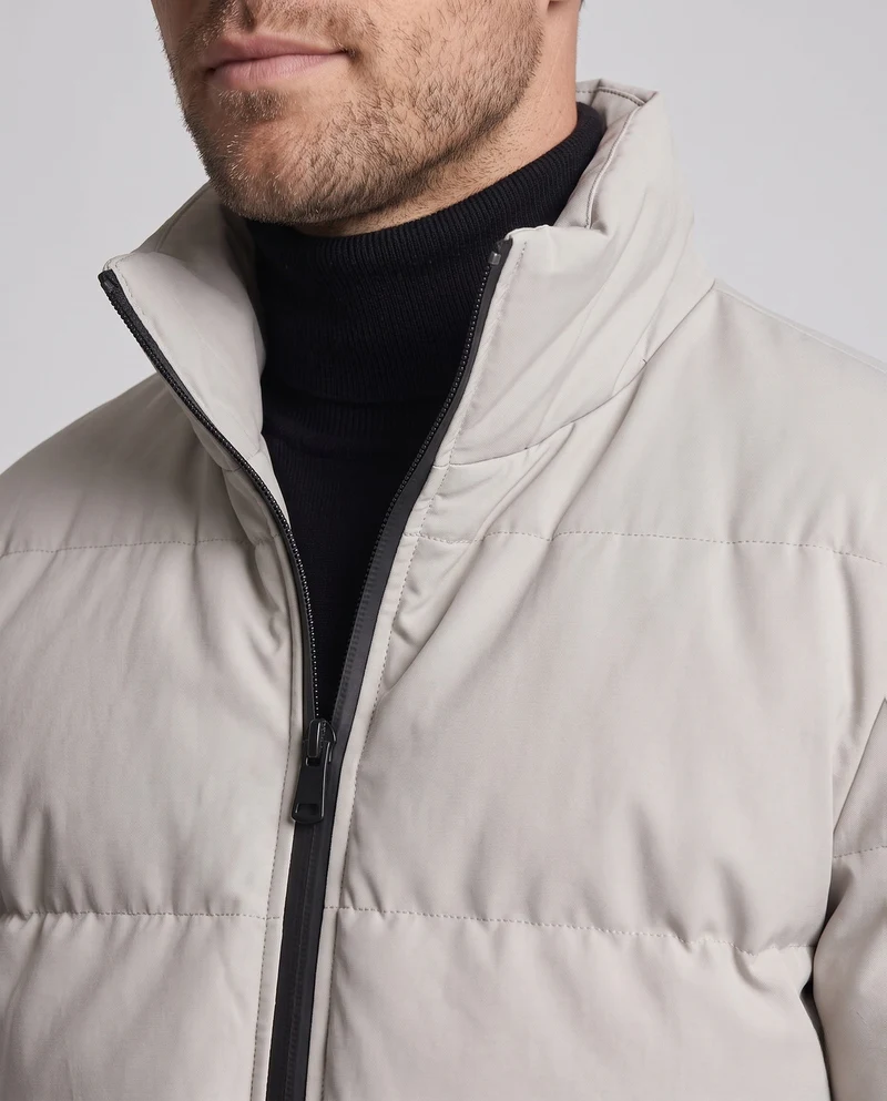 Männer Kurzparka Stil Pufferjacke mit winddichter Außenschicht und gerippten Bündchen Nord Taschen